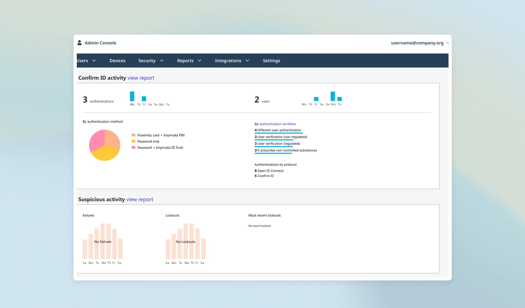 Redesigned EAM Admin Console dashboard